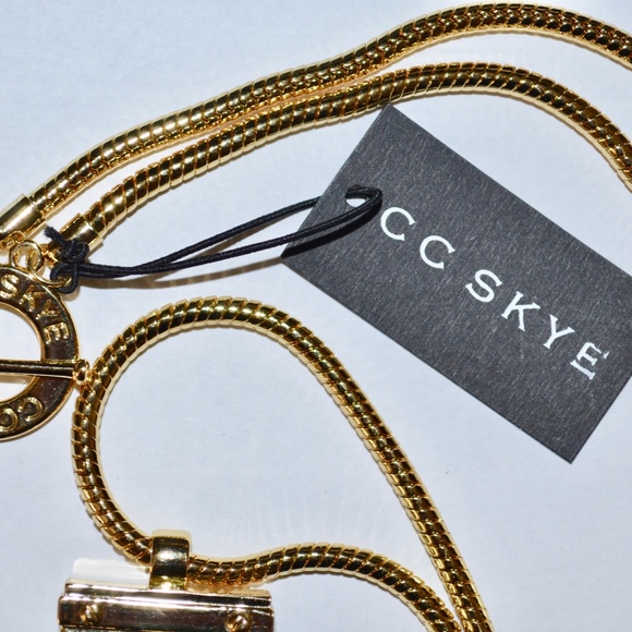 NWT CC SKYE SANTA FE SUNSET GOLDPLATED AMETHYST TURQUOISE LONG NECKLACE - Picture 2 of 6